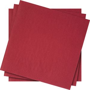 Servietter Mørk rød, 50pk 40x40cm