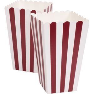 Popcornbeger, 8pk rød