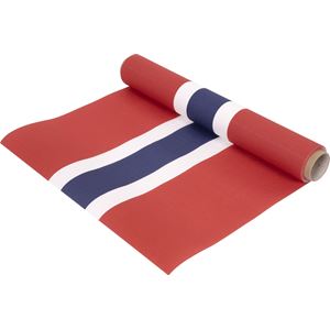 Papirløper, norsk flagg 40X480cm