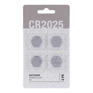 CR2025 Lithium knappcellebatteri 3V 4pk