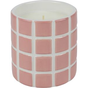 Duftlys i keramikkrukke, rosa